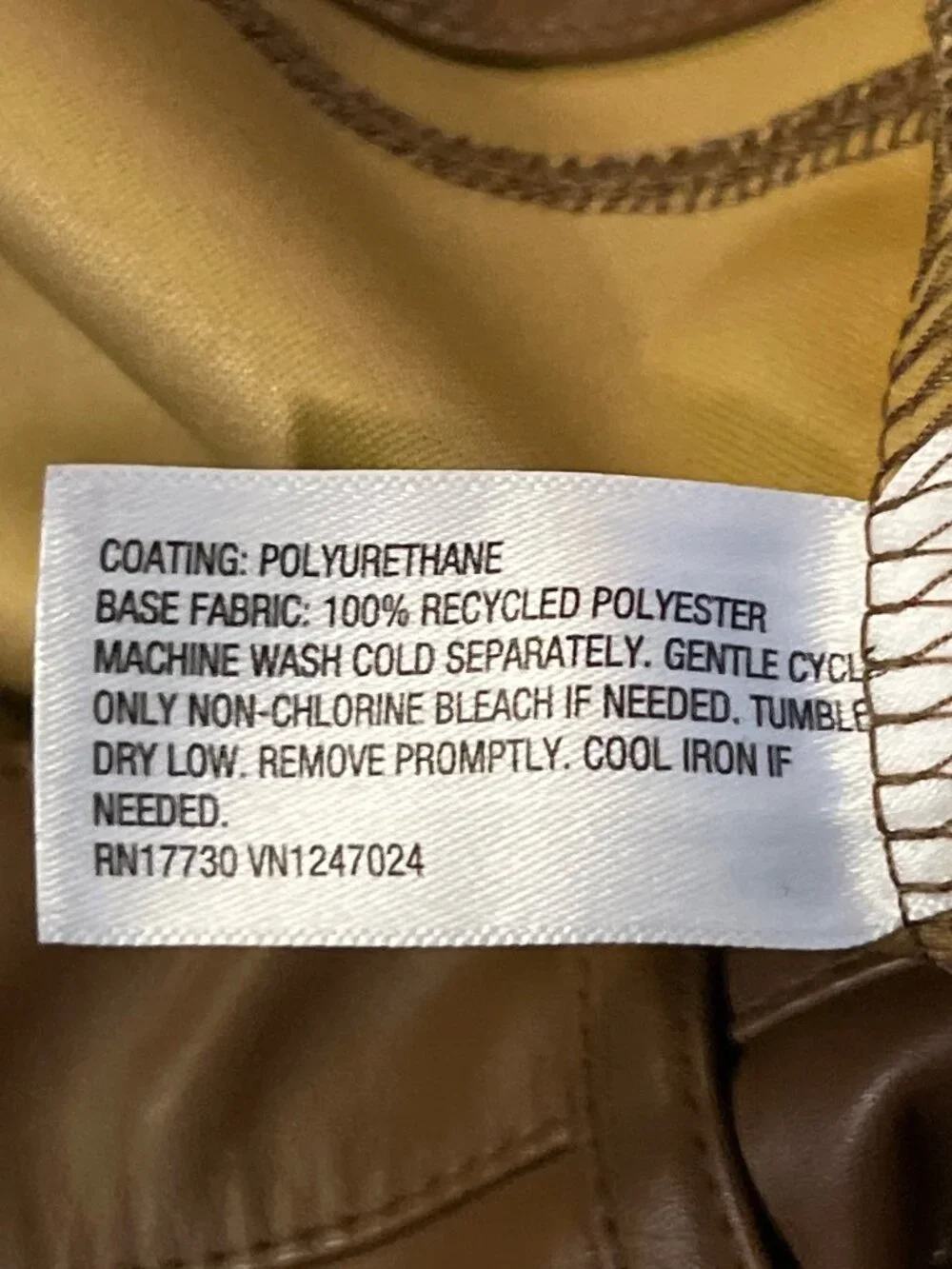 Wild Fable Faux Leather Flare Pants Womens 16 Brown Low Rise Leather Used - Picture 8 of 13